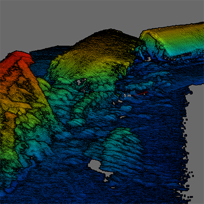 Thermal imaging of sunken ship